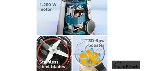 خرد کن و مخلوط کن بوش (BOSCH) مدل MMB6386M - تصویر 4